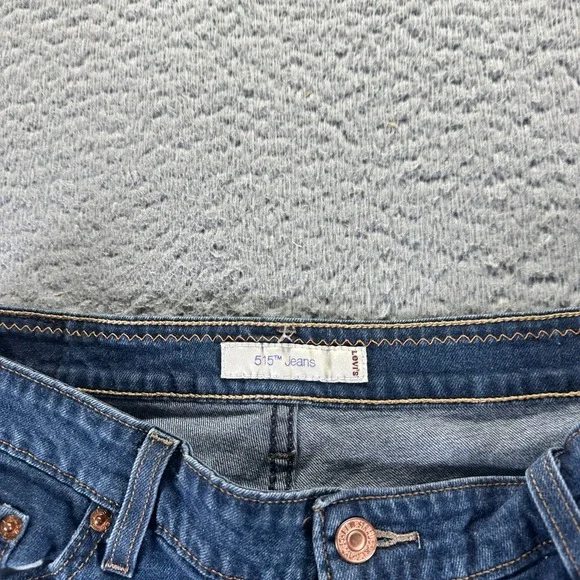 Levi's 515 Jeans Women 12 Blue Cotton Denim Capri Straight Leg Stretch Workwear - Picture 4 of 11